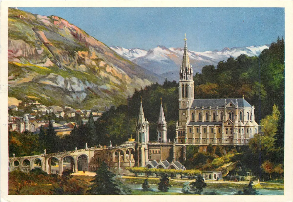 Lourdes — A Basílica e as Pirineus — Edições de Arte C.L.D. - Frente