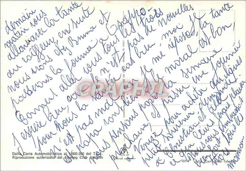 S. Daniele del Friuli — kartka pocztowa turystyczna z mapą drogową i zdjęciami miejsc — wydawca: Carte Tabac - Rewers