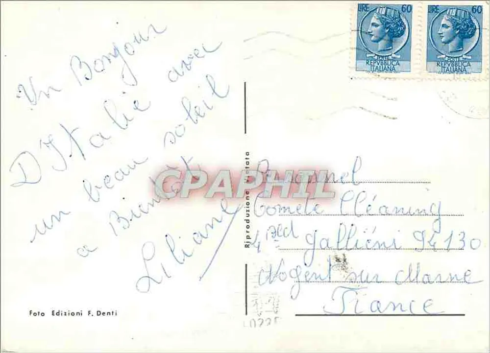 मादेसिमो मीटर 1550 — पैनोरमा दृश्य और फूल — एडिशन्स एफ. डेंटी - पीछे