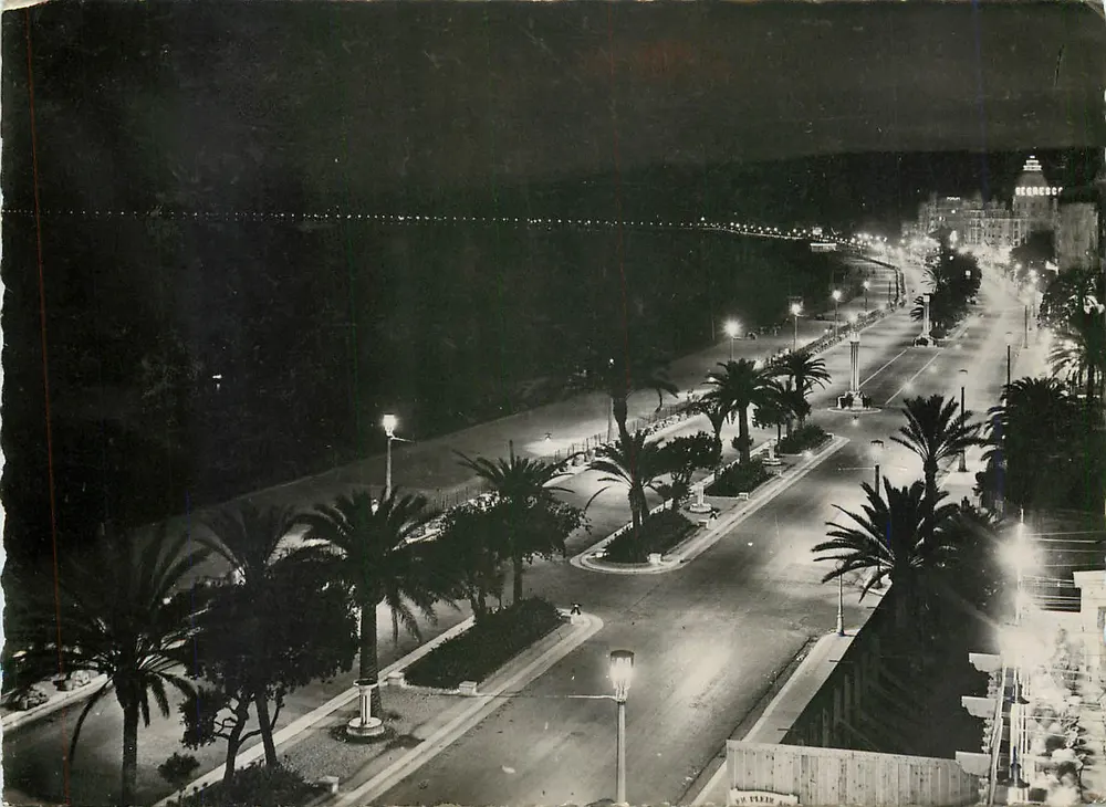 Niza — La Bahía de los Ángeles — noche — L. Gilletta & Cie, Niza - Anverso