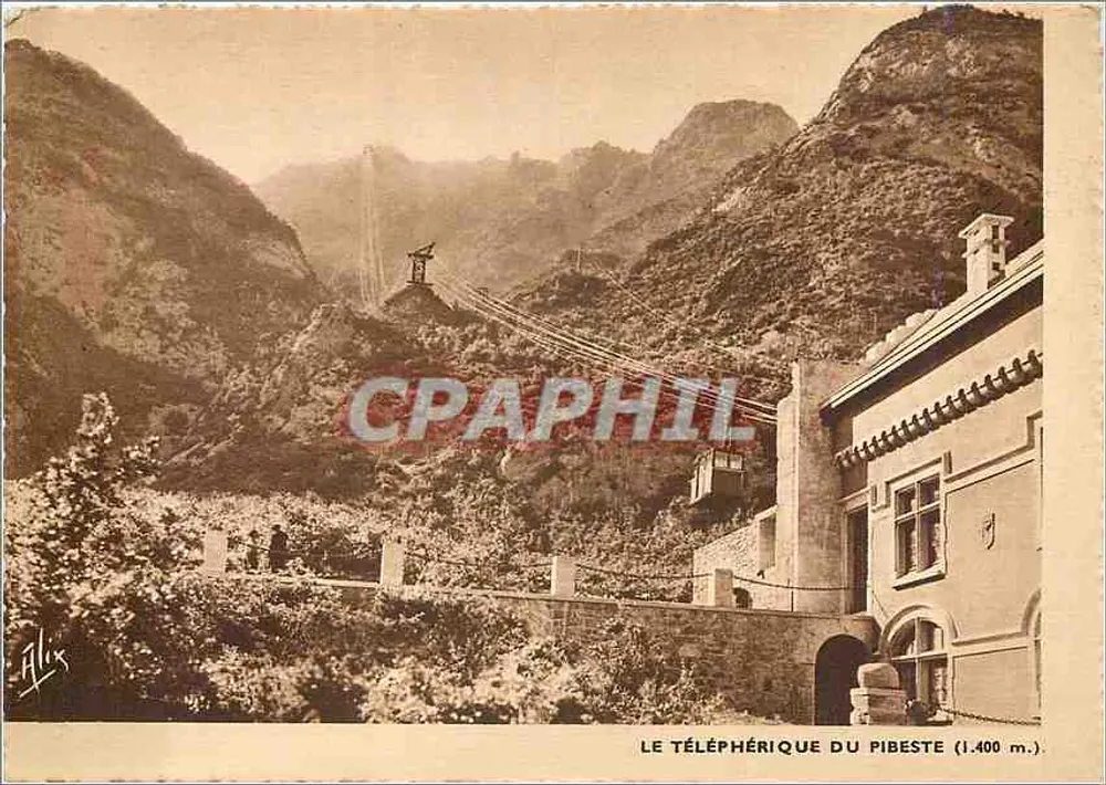 Der Seilbahn Pibeste (1.400 m.) — Éditions ALIX, Bagnères-de-Bigorre, n°5 - Vorderseite