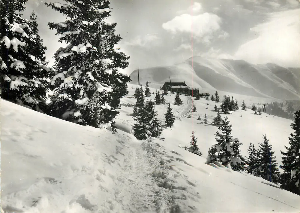 Mégeve - Die Sonnige (Haute-Savoie) — Der Mont d'Arbois, H. 1.829 m — Les Éditions de l'Économie Bron - Vorderseite