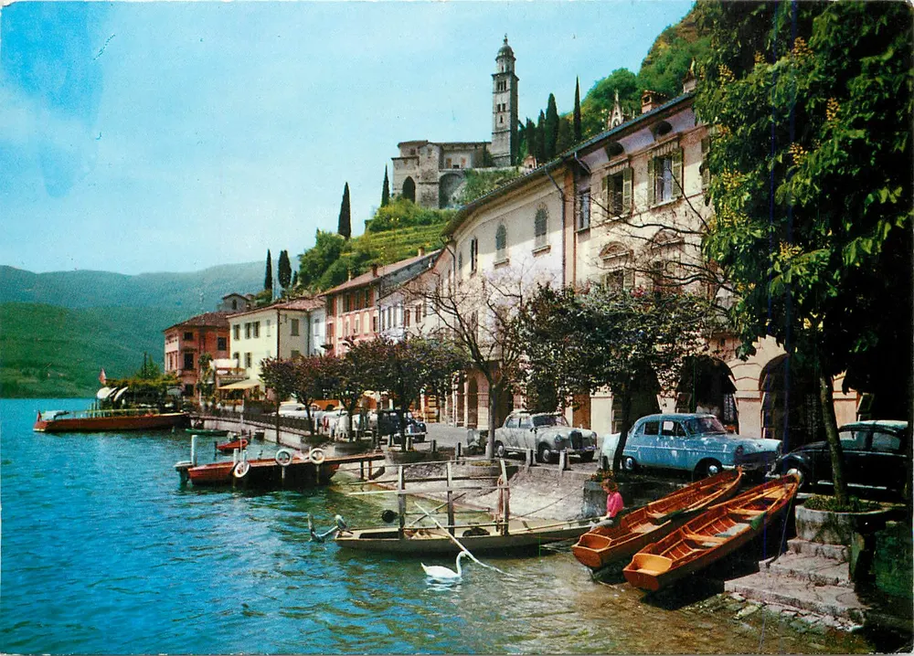 Morcote - Lago de Lugano - Panorama — Impresso na Suíça, n° 591 - Frente