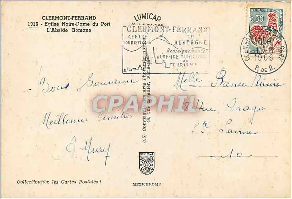 Clermont-Ferrand — Igreja Nossa Senhora do Porto, a abside romana — IRIS - Verso