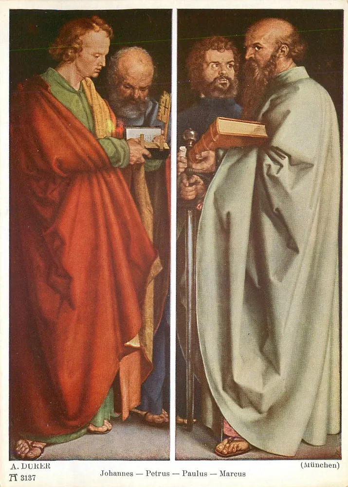Santos João, Pedro, Paulo e Marcos — A. Dürer — München - Frente