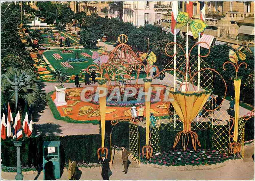 Les Grands Jardins dekoriert — Zitronenfest — Menton — Drucker L. LARCAN - Nice - Vorderseite