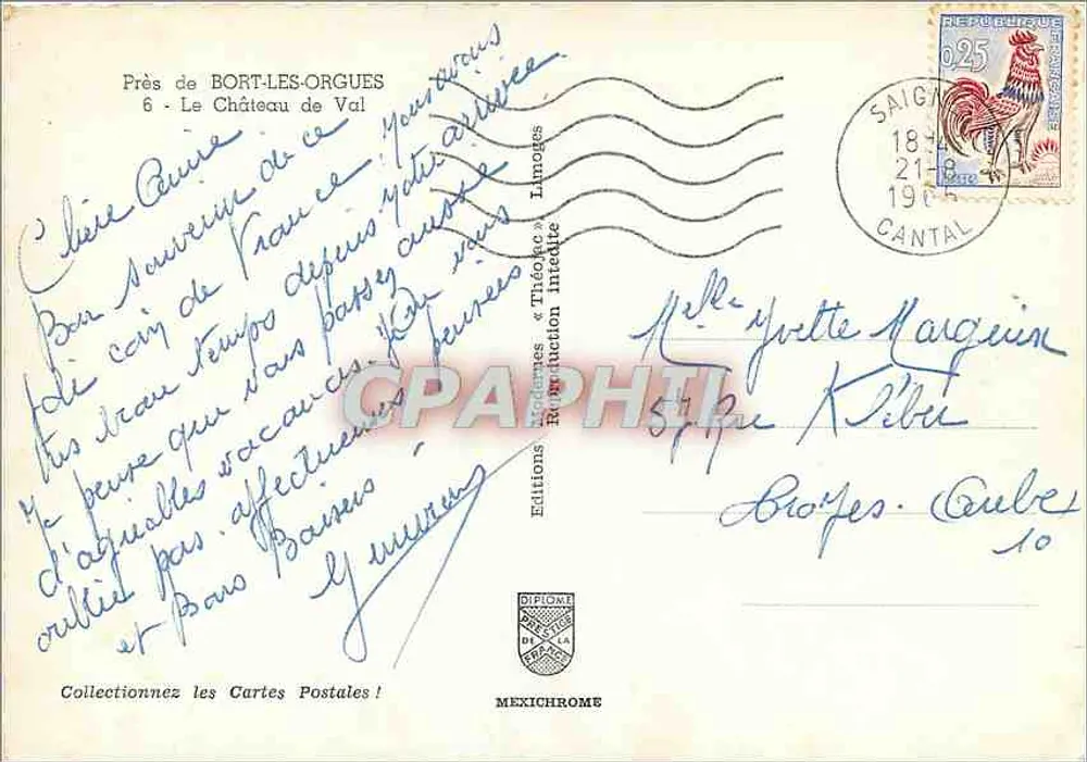 Castelo de Val — Lago de Bort-les-Orgues — Edições Mexichrome - Verso