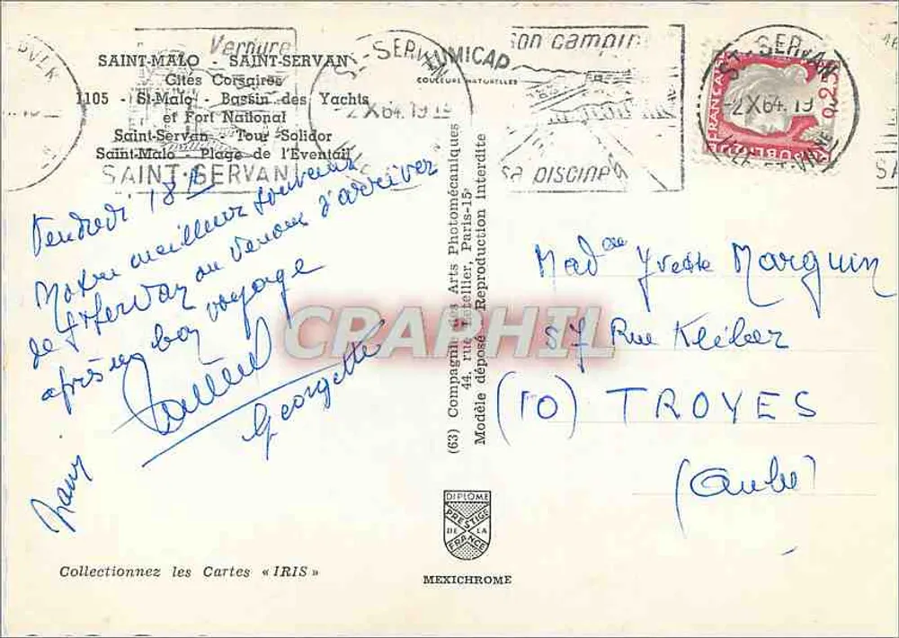 Saint-Malo-Saint-Servan — Piratenstädte — Verlag IRIS, n° (10) - Rückseite