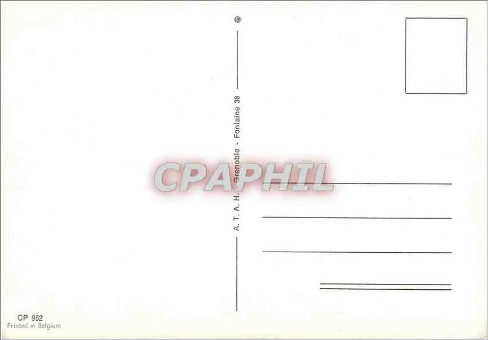 Decoração de Natal — ornamentação festiva — A.T.A.H. Grenable, n° CP 962 - Verso