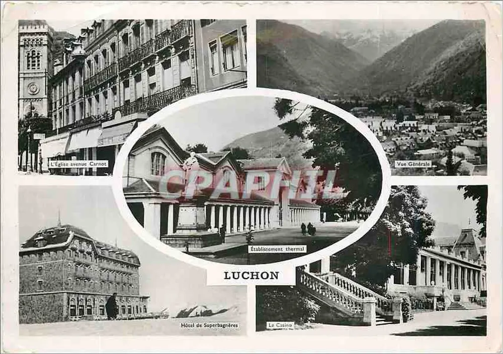 Luchon — Ogólny widok i atrakcje turystyczne — Wydawnictwo Artaphil, Nantes - Awers