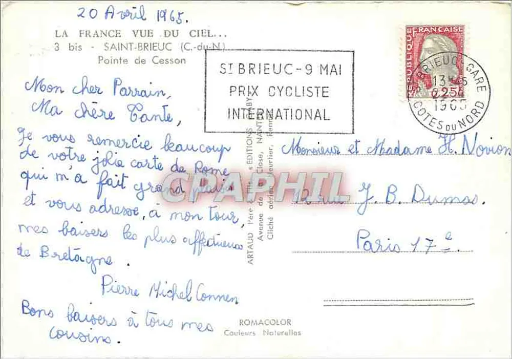 Luftbild der Pointe de Cesson — Saint-Brieuc — Verlag Gaey - Rückseite