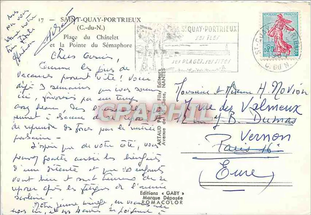 Strand von Châtelet — Saint-Quay-Portrieux (C.-du-N.) — Éditions Gaby - Rückseite