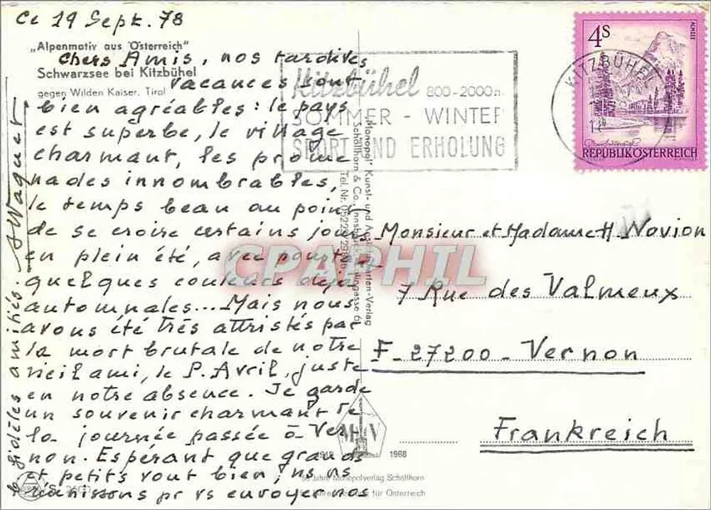 Lago de Schwarzsee — Alpenmativ aus Österreich — editor Schöllhorn - Verso