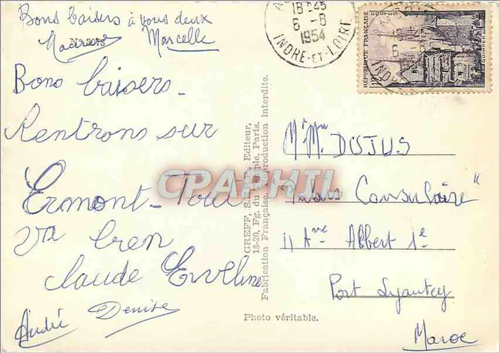 Amboise — Souvenir — Greff, Wydawca, Paryż - Rewers