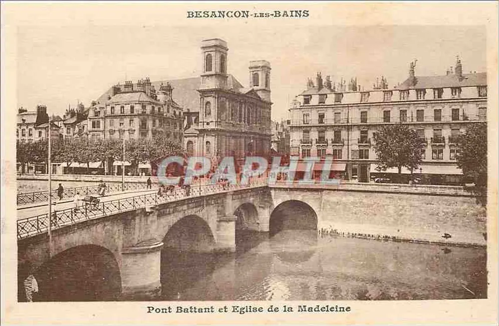 Besançon-les-Bains — Pont Battant und Église de la Madeleine — Ausgabe durch den Besançon Initiative Syndikat - Vorderseite
