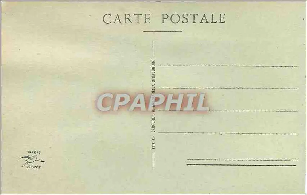 Strasbourg - Casa Kammerzell — editor Bergeret, n° 302 - Verso