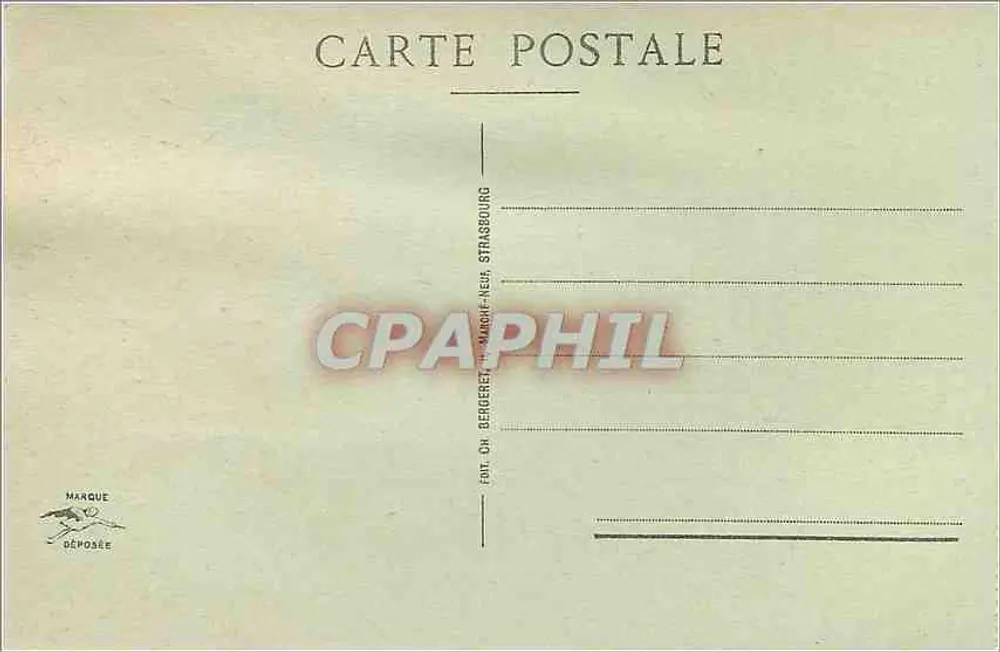 Strasbourg - La Petite France — vue du canal avec maison à colombages — éditeur Berkeret, n° 109 - Verso