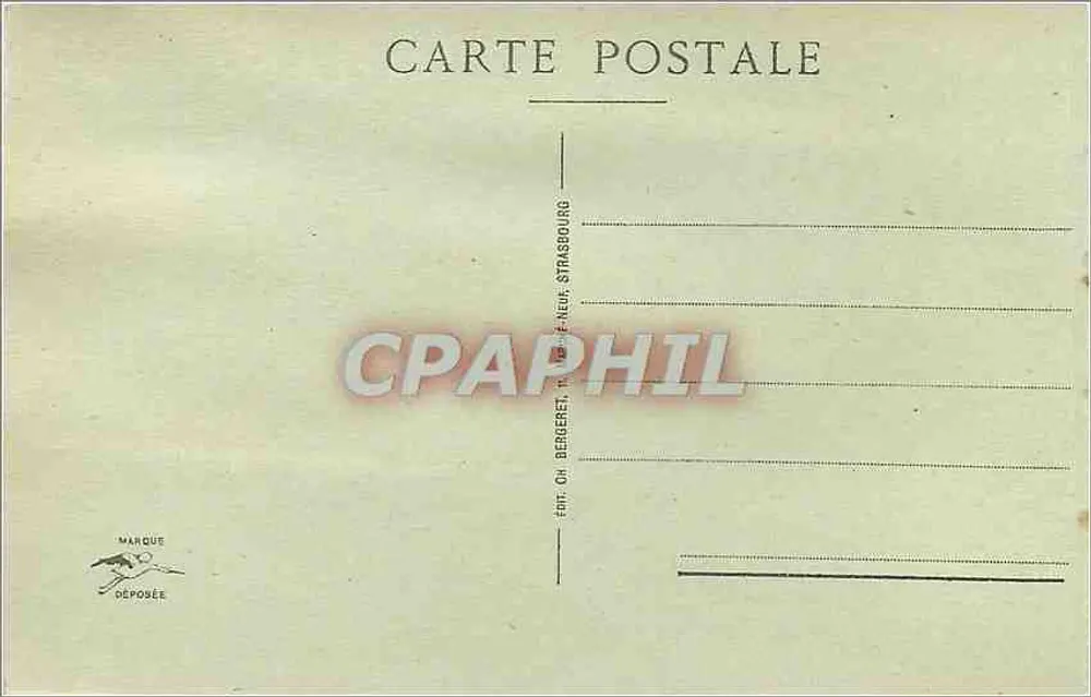 Cour du Corbeau — Strasbourg — editor Ch. Bergeret, Strasbourg - Verso