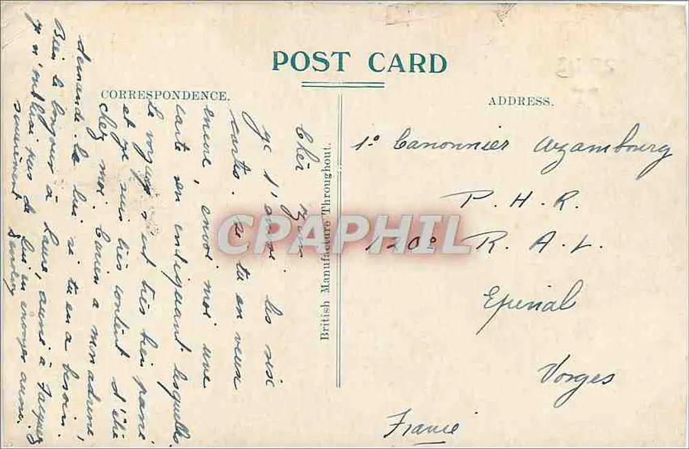 Westminster Abbey, Londyn — widok panoramiczny z wieżą zegarową i centralnym pomnikiem — wydawca nieznany - Rewers