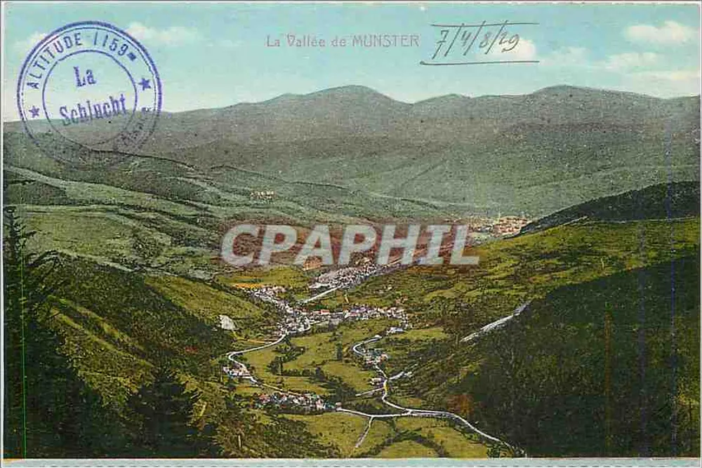 A Valle de MUNSTER — vista panorâmica — A Schlucht, altitude 1159 m - Frente