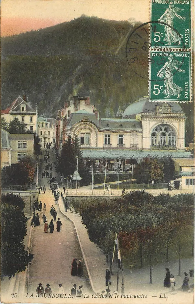 La Bourboule — El Casino y el Teleférico — LL. - Anverso