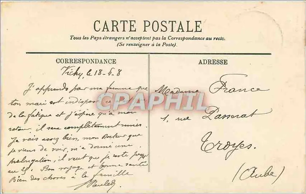La Bourboule — El Casino y el Teleférico — LL. - Reverso