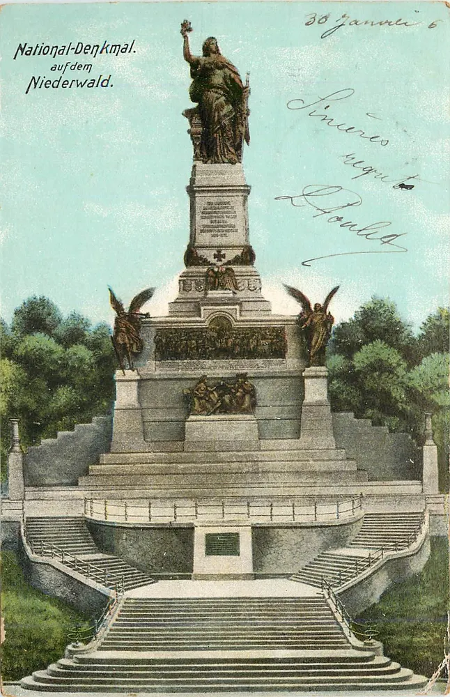 니더wald의 국가 기념물 — National-Denkmal auf dem Niederwald — 발행사 미상 - 앞면
