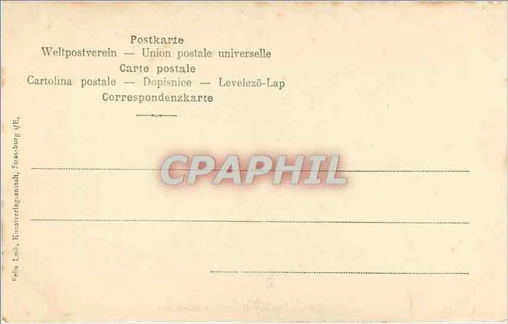 Krappenfels — falésia rochosa com trilha — editor F. Lini, Strasbourg - Verso