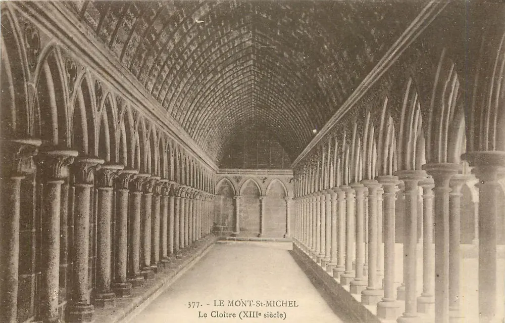 Le Mont-Saint-Michel — Le Cloître (XIIIe siècle) — Laurent-Nel, n°377 - Frente