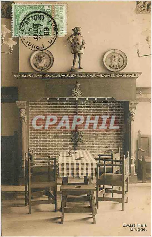 Zwart Huis Brugge — Intérieur de la salle à manger — N. NELS - Recto