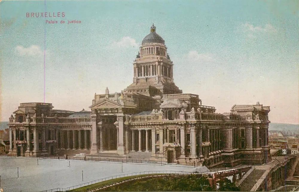 Bruxelas — Palácio de Justiça — Éd. Van Butez, 30 Grand Place - Frente