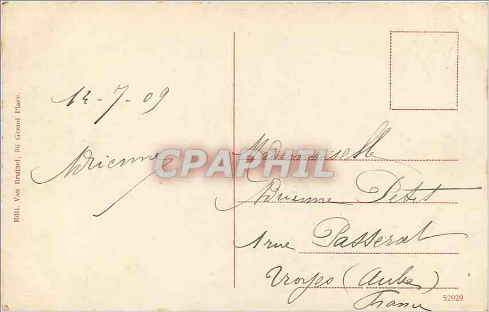 Bruxelas — Igreja de Santa Gudula — Ed. Van Bruzsel, n°52929 - Verso
