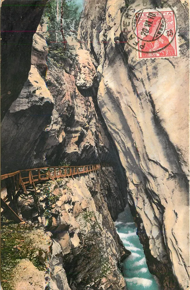 Ragaz-Pfäffers — Schlucht da Tamina — editor Rathe-Pehlmann, Basel, n° 9069 - Frente