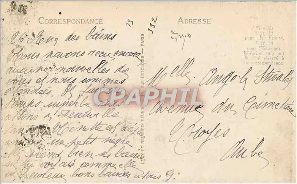 Trouville-Deauville - Vue Générale - LL - Verso