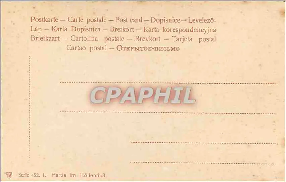 Vila na vales — ponte metálica e casas — série 452, 1ª parte - Verso