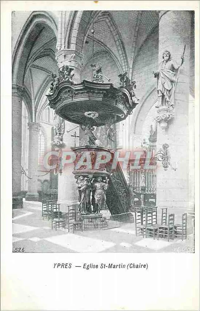 Ypres — Iglesia de San Martín (Púlpito) - Anverso