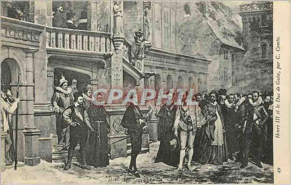 Henri III e o Duque de Guise — por C. Conté, n° 49 - Frente