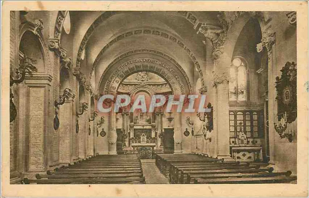 Intérieur de la chapelle des Carmélites de Liseux — éditeur Déchot, n°4 - Recto