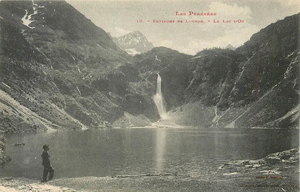 Os Pirineus — Ao redor de Luchon — O Lago d'Oo — série 10 — editor V. Lévy & Cie, Paris - Frente