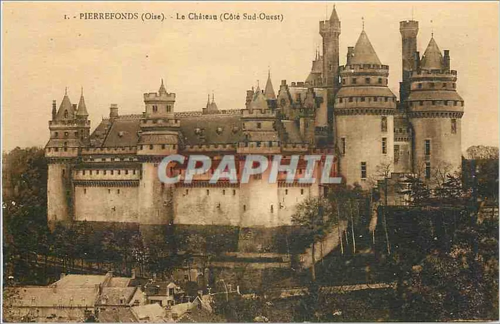 PierreFonds (Oise) — O Castelo (Lado Sudoeste) — Bourjogne Frères, Editores, Château-Thierry - Frente