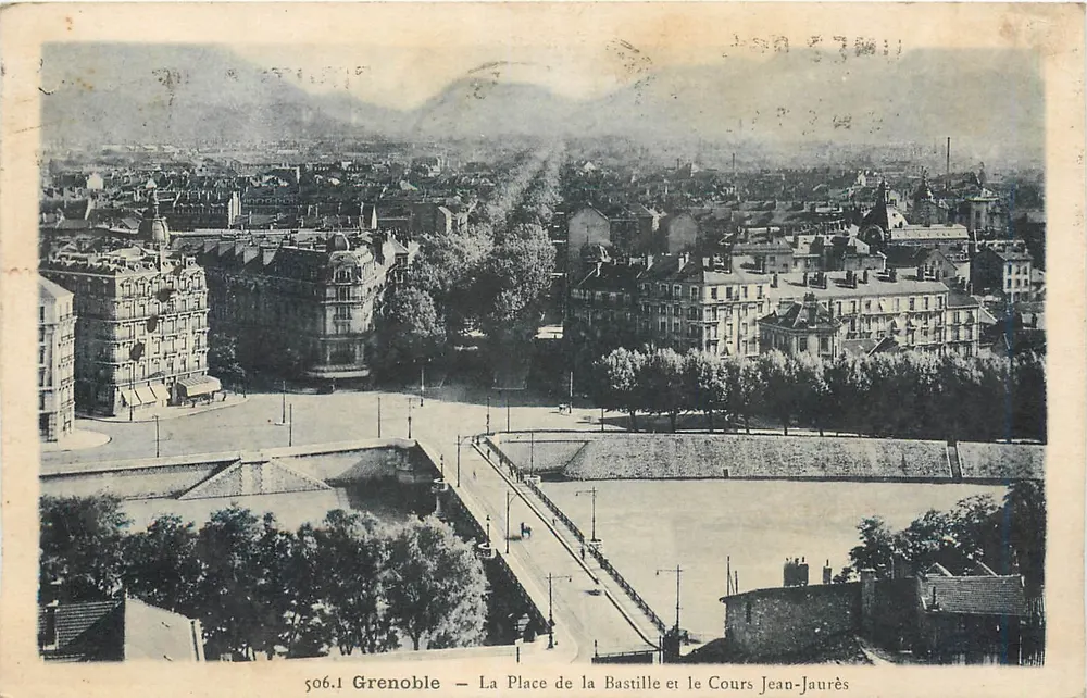 Grenoble — La Place de la Bastille und der Cours Jean-Jaurès — Verlag unbekannt, Seriennummer 506.1 - Vorderseite