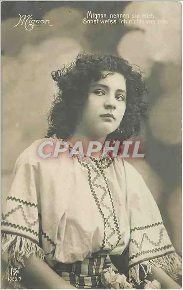 Jovem mulher — retrato — Mignon, n° 1339/3 - Frente