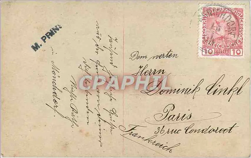 Jovem mulher — retrato — Mignon, n° 1339/3 - Verso