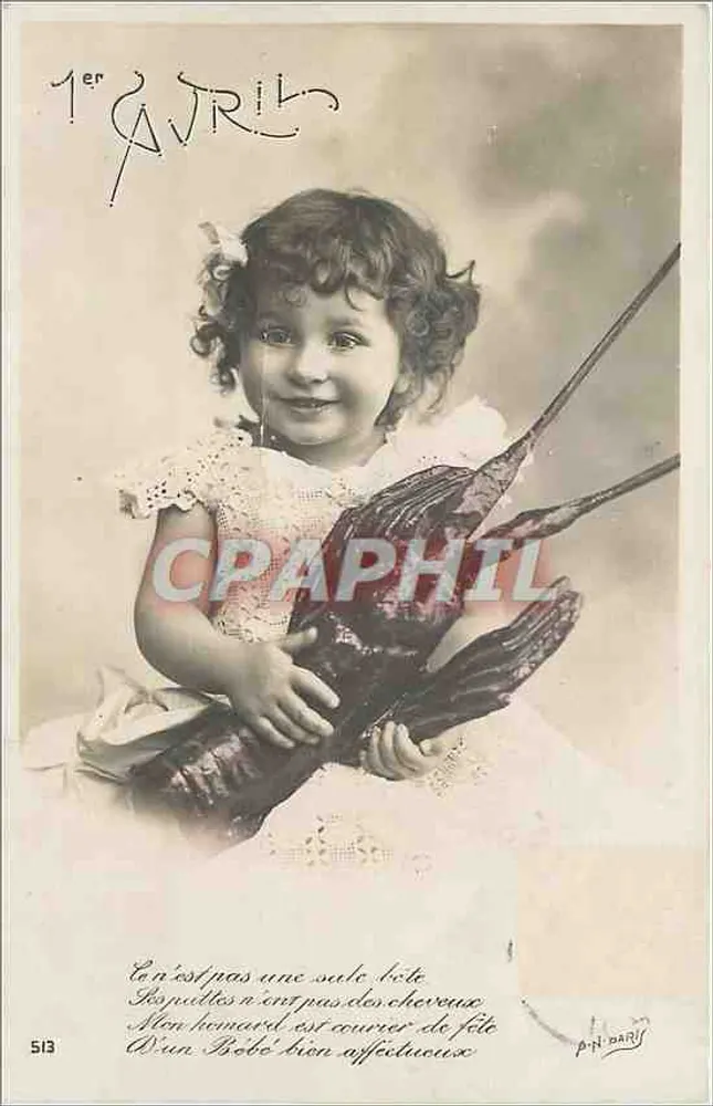 Menina com um chapéu de palha — 1º de abril — editor P.-N. PARIS, n° 513 - Frente