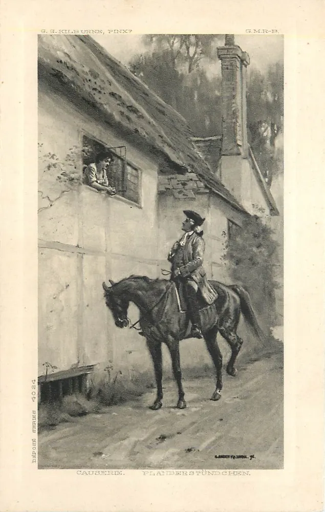 Causere — Pflanderstündchen — G.G. Kilburne, Pinx? G.M.R.-B. - Awers