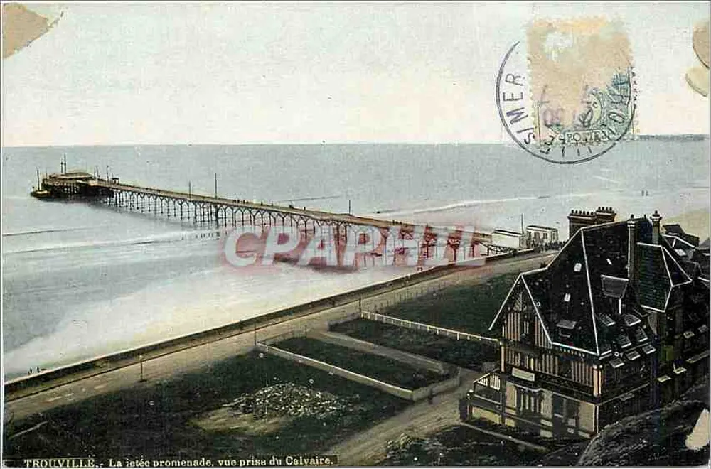 Trouville — Die Promenadenmole, Aufnahme vom Calvaire — Aqua-Photo L.V. & Cie - Vorderseite