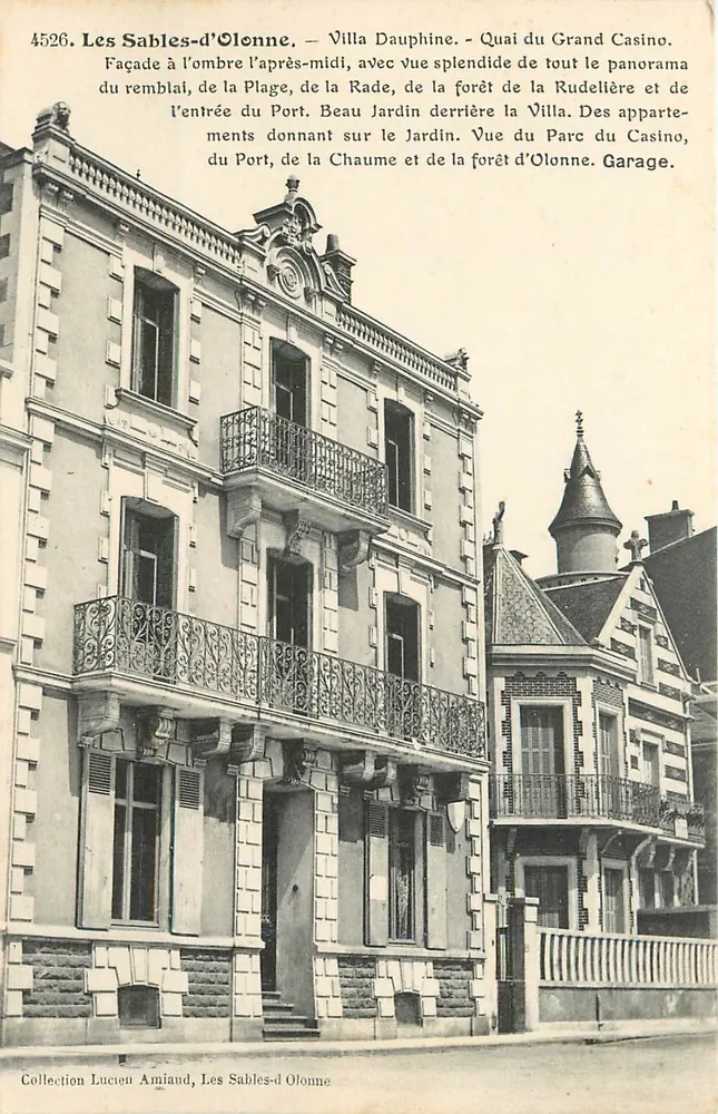 Les Sables-d'Olonne — Villa Dauphine — Quai du Grand Casino - Vorderseite