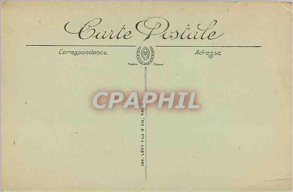 Oros Immps — Ondas contra os rochedos — Imp. Lévy Frères & Cie, Paris - Verso