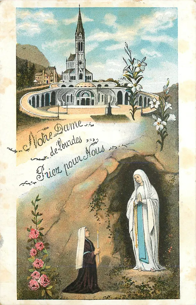 Nossa Senhora de Lourdes — oração por nós — - Frente