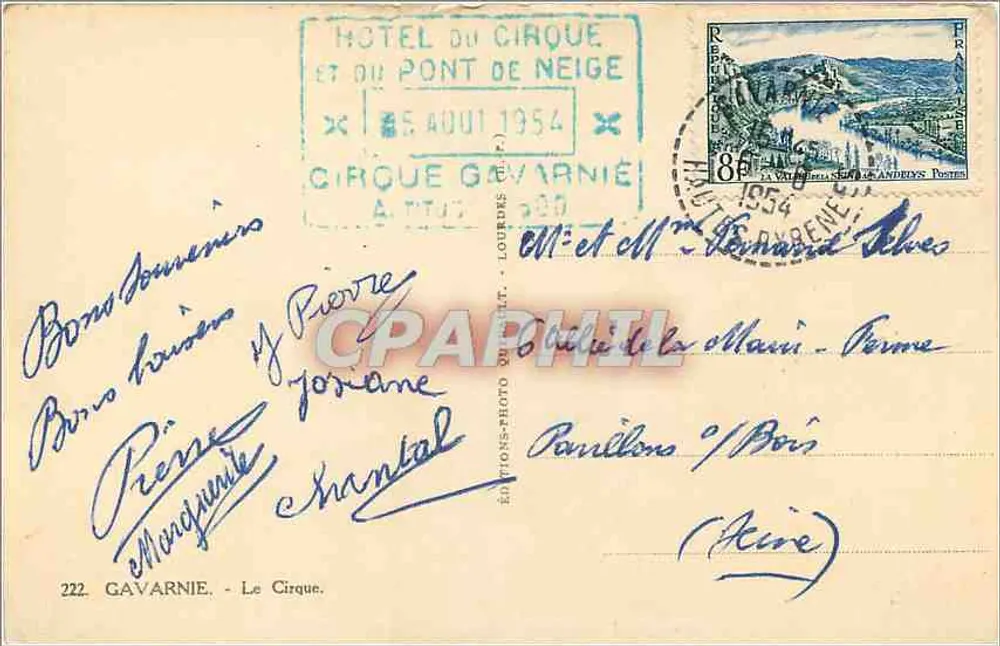 O Cirque de Gavarnie — Éditions du Cirque — Gavarnie - Verso